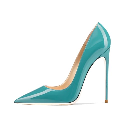 YKSEND Women's Stilettos Pointed Basic Shoes Pumps Geschlossene Zehe Flache Mund Lackleder 12cm Ultra-feine High Heel Hochzeit Shoes ,P,38 YKSEND Women's Stilettos Pointed Basic Shoes Pumps Geschlossene Zehe Flache Mund Lackleder 12cm Ultra-feine High Heel Hochzeit Shoes ,P,38 von YKSEND