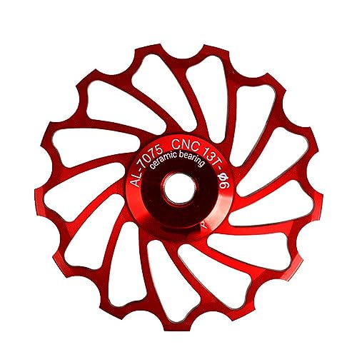 YLME Fahrrad-Schaltröllchen, 11T/13T/15T Fahrrad-Schaltwerk-Riemenscheiben, Keramiklager-Führungsräder Für MTB-Schalthebelspannung,Rot,11T YLME Fahrrad-Schaltröllchen, 11T/13T/15T Fahrrad-Schaltwerk-Riemenscheiben, Keramiklager-Führungsräder Für MTB-Schalthebelspannung,Rot,11T von YLME