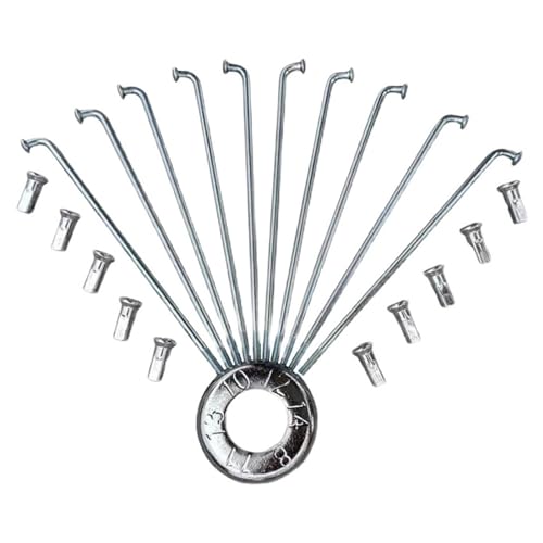 YLME Fahrrad -Speichen, 36Pcs 50-215 Mm Elektrofahrrad Speichen, 10G 3,0 Mm Durchmesser Motorrad-J-Bend-Speichen + Brustwarzen Für E-Bike-Motorraddreirad,8CM von YLME