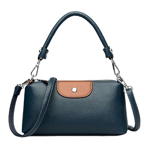 YLQQdMK Damenhandtasche Frauenbeutel Handhernte Handy-Tasche Mit Großer Kapazität Aufbewahrungsbrieftasche Damen Aufbewahrungstasche-Dunkelblau von YLQQdMK