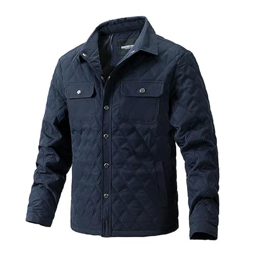 YLQQdMK Winterjacke Herren Herbst- Und Winter -Herrenjacken Winter -Herren -Baumwollmäntel Männermäntel Für Herrenmäntel-Dunkelblau-L von YLQQdMK