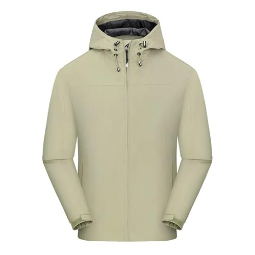 YLQQdMK Winterjacke Herren Männer Im Freien Im Freien, wasserdichte Regenmantel Leichtes Frauen 3-In-1-Kapuzenjacke Für Frauen-Khaki-2Xl von YLQQdMK