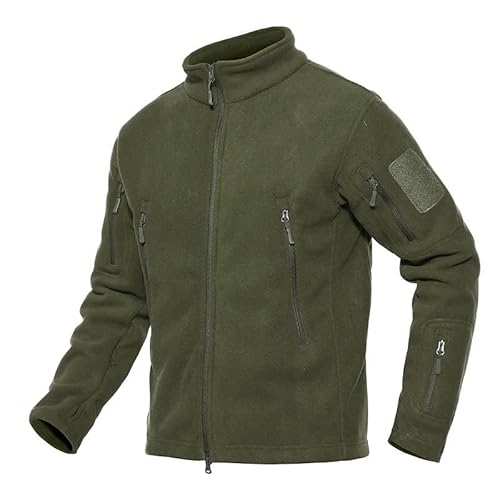 YLQQdMK Winterjacke Herren Winterjacke Warmes Mantel Spleißen Herrenarbeitsmantel Windschutzjacke-Armeegrün-M von YLQQdMK