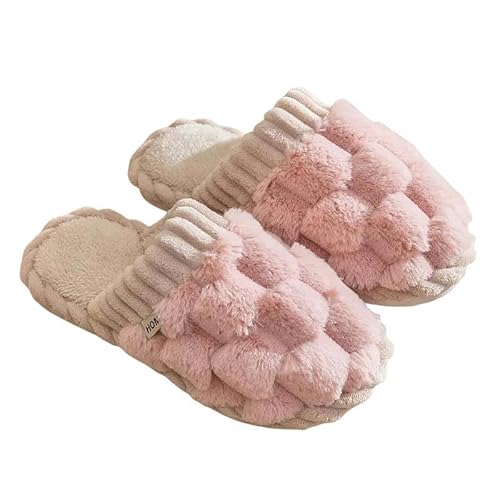 YLXCKGS Hausschuhe Baumwollschuhe Für Frauen Herbst Winter Nach Der Geburt Nach Der Geburt Warm Dicke Soled -Home Plush Pantoffeln Nach Der Geburt-Rosa-38-39 von YLXCKGS