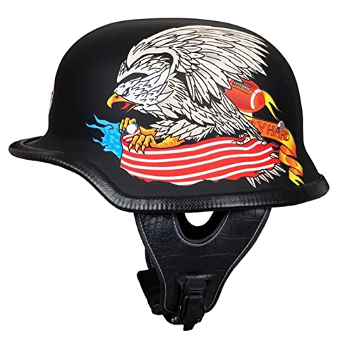 Halbhelme Motorradhelm, Halbschalenhelm Mit ECE Genehmigt Brain-Cap Halbschale Roller-Helm Scooter-Helm Chopper Helm Jet-Helm Moped Helm Retro FüR Erwachsene Herren Damen 10,M von YMCXZDP