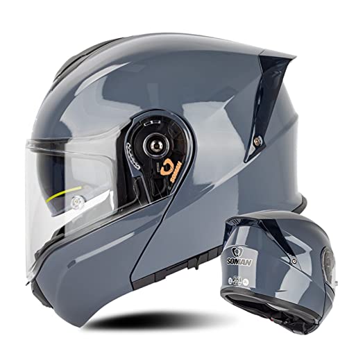 Klapphelm Motorradhelm Integralhelm Mit Doppelvisier DOT/ECE Genehmigt Motorrad Full Face Helm Vollvisierhelm Atmungsaktiv Und Komfortabel, Für Erwachsene, Frauen Und Männer 10,L von YMCXZDP