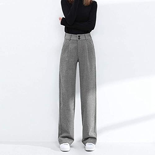 Damen Hose Mit Weitem Bein - Fashion Wool Wide Leg, Hochwertige Herbst- Und Winterhose Mit Hoher Taille Und Geradem Bein, Weiche, Verdickte Hose, Lässige Stretch-Sporthose, Einfaches Weihnachtsgebur Damen Hose Mit Weitem Bein - Fashion Wool Wide Leg, Hochwertige Herbst- Und Winterhose Mit Hoher Taille Und Geradem Bein, Weiche, Verdickte Hose, Lässige Stretch-Sporthose, Einfaches Weihnachtsgebur von YMXCNM