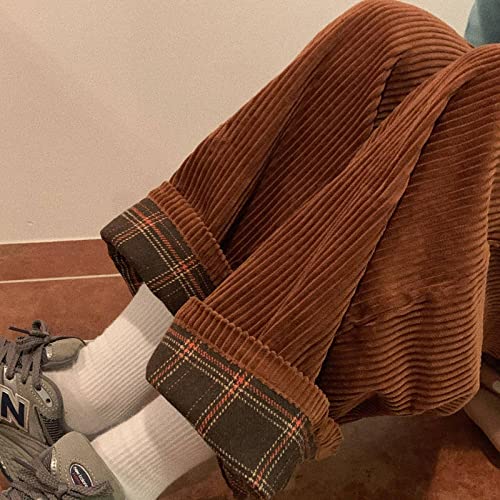 Damen Hose Mit Weitem Bein - Mode Cord Weites Bein, Herbst Und Winter Warme Hose Mit Geradem Bein, Weiche Lockere Passform Vielseitige Elegante Hose Lässige Stretch-Sporthose, Einfaches Weihnachtsge Damen Hose Mit Weitem Bein - Mode Cord Weites Bein, Herbst Und Winter Warme Hose Mit Geradem Bein, Weiche Lockere Passform Vielseitige Elegante Hose Lässige Stretch-Sporthose, Einfaches Weihnachtsge von YMXCNM