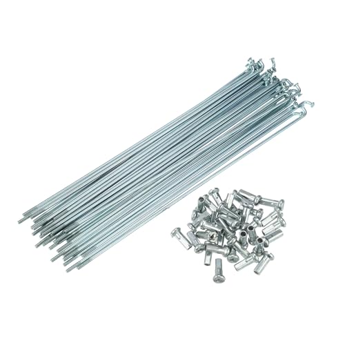 YMYGCC 36 stücke 14G J Bend Fahrrad Stahlspeichen 183mm 172mm 146mm 137mm 133mm 128mm 125mm 115mm 113mm Zyklus Speichen mit Nippel(36pcs-174mm) von YMYGCC