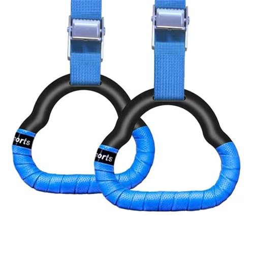 YMYGCC Gymnastikringe for Kinder, ABS-Gymnastikring, verstellbare Riemen, Schnallen, Pull-up-Workout, Fitness, Kunstturnen, Ausrüstung, Werkzeug(2m Blue) von YMYGCC