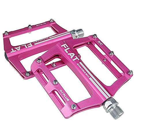 YMZ Ultraleichtes Mountainbike Fahrrad Breite und Komfortable Aluminiumlegierung Fußpedal Anti-Rutsch-Fußpedal (rosa) von YMZ