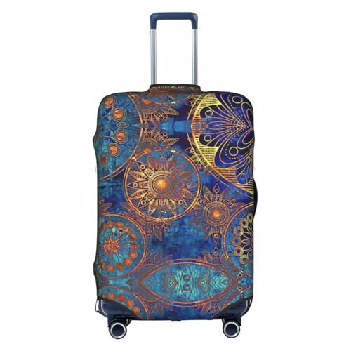 YMZTDDE Reisegepäck-Schutzhüllen, Motiv: Sternenhimmel, Mandala-Druck, modisches Design, waschbar, Polyester, weiß, L von YMZTDDE