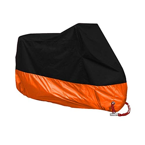 Motorrad Abdeckplane,Motorradabdeckung Outdoor M L XL 2XL 3XL 4XL Motorrad-Cover Universal Außen UVschutz All Season Wasserdichtes Bike Regen Staubdichtes Motorroller-Abdeckung(5,L For 181 200cm) von YNZUNMY