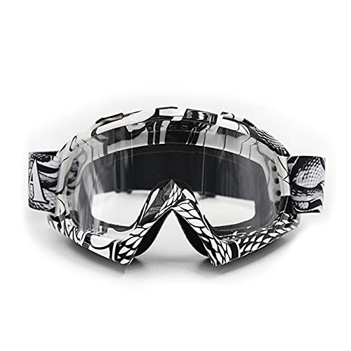 YNZUNMY Motocross Brille,Motorradbrille,Crossbrille Goggle UV-Schutzstreifen-Motorrad-Gläser Motocross-Goggles-Ski-Cross Country-Flexibles Dirt-Bike-Brillen(C2) von YNZUNMY