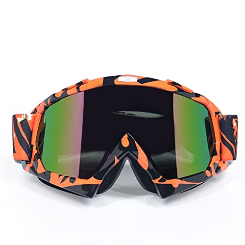 YNZUNMY Motocross Brille,Motorradbrille,Crossbrille Goggle UV-Schutzstreifen-Motorrad-Gläser Motocross-Goggles-Ski-Cross Country-Flexibles Dirt-Bike-Brillen(G2) von YNZUNMY