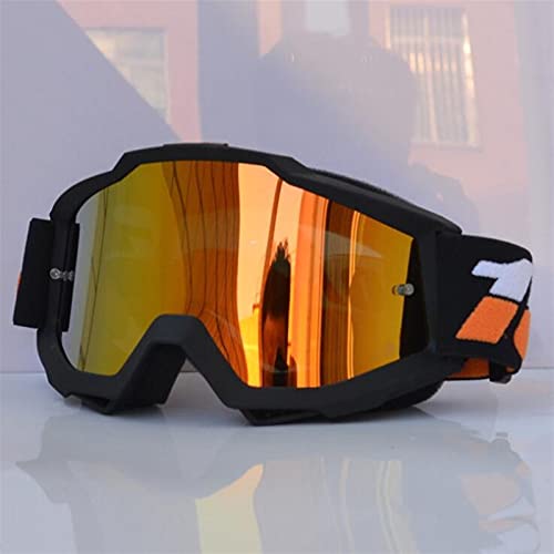 YNZUNMY Motocross Brille,Motorradbrille,Crossbrille Motocross Goggles MTB Gläser Off Road Dirt Bike Motorrad Helme Goggles Ski Sport Gläser Mountainbikebrillen(Black) von YNZUNMY