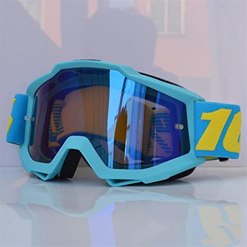 YNZUNMY Motocross Brille,Motorradbrille,Crossbrille Motocross Goggles MTB Gläser Off Road Dirt Bike Motorrad Helme Goggles Ski Sport Gläser Mountainbikebrillen(Sky Blue) von YNZUNMY