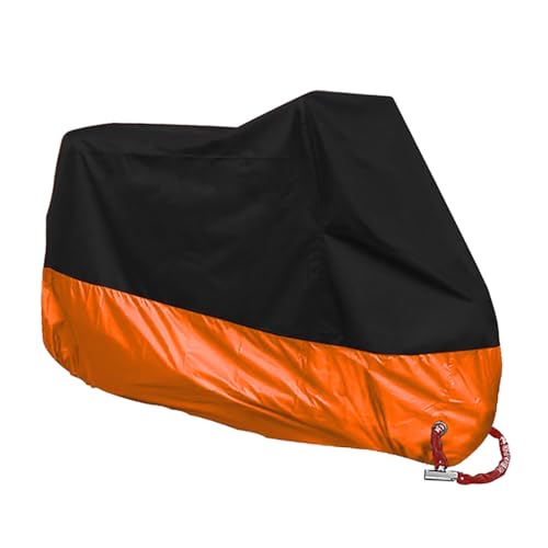 YNZUNMY Motorrad Abdeckplane,Motorradabdeckung Outdoor Motorradabdeckung Outdoor UV-Schutz Roller Wasserdicht Regen Staubdicht(Orange,M-1600-1800mm) von YNZUNMY