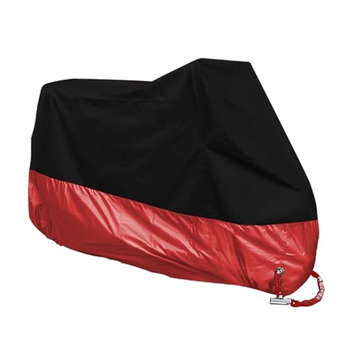 YNZUNMY Motorrad Abdeckplane,Motorradabdeckung Outdoor Motorradabdeckung Outdoor UV-Schutz Roller Wasserdicht Regen Staubdicht(Red,4XL-2301-2400mm) von YNZUNMY