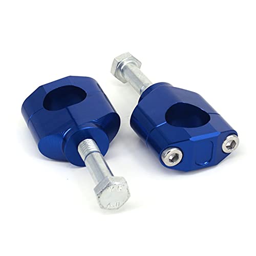 YNZUNMY Motorrad Lenker Riser,Lenkererhöhung Motorrad Motorrad CNC 1 1/8 "28mm Lenker Fat BAR RISIERS Montieren Sie die Klammer(Blue) von YNZUNMY