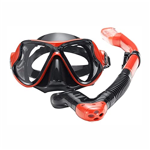 Tauchmasken Tauchmaske für Erwachsene, Schutzbrille gegen Ersticken durch Wasser, komplett trockener Schnorchel, 2-teiliges Set mit Schwimmbrillen mit Silikondichtung von YOFOKE