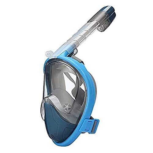 Vollgesichts-Schnorchelmaske aus Silikon, 180 ° Unterwasser-Schnorchel-Vollmaske, Trocken-Tauchmaske mit Flacher Öffnung, geeignet für Erwachsene und Kinder von YOFOKE