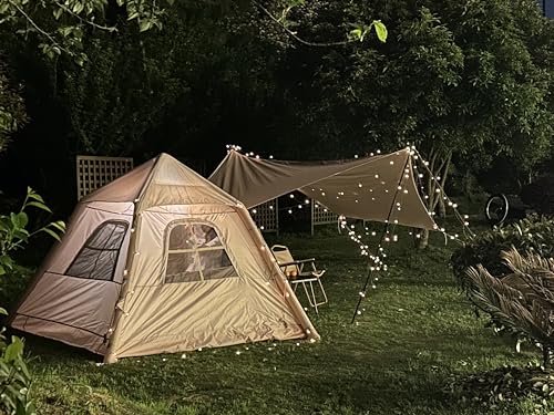 YOLENY Tragbares aufblasbares Glamping-Zelt, einfacher Aufbau 4 Jahreszeiten aufblasbare Zelte für Camping, wasserdichtes aufblasbares Hauszelt für 2-4 Personen, selbststützendes Luftzelt mit von YOLENY