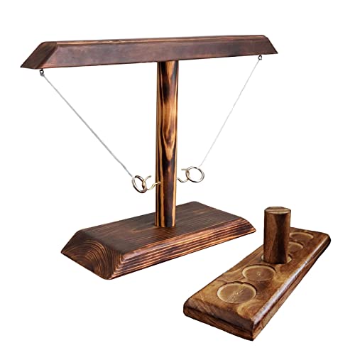 Ring Toss Game,Holz Tischplatte Hook Ringwurfspiel Kinder, Ring Toss Hook und Ring Indoor, Premium Party Wurfspiele Spiel für Family Bar Fun Indoor Outdoor Game Ring Toss Game,Holz Tischplatte Hook Ringwurfspiel Kinder, Ring Toss Hook und Ring Indoor, Premium Party Wurfspiele Spiel für Family Bar Fun Indoor Outdoor Game von YOMIQIU