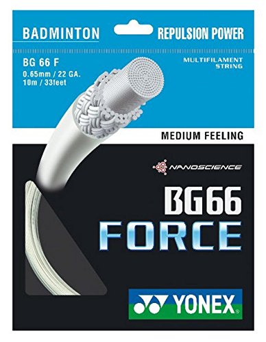 YONEX BG66 Force Badmintonsaite, Weiß, Einheitsgröße YONEX BG66 Force Badmintonsaite, Weiß, Einheitsgröße von YONEX