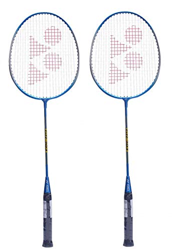 YONEX GR 303 Badminton Schläger 2018 Professionelle Anfänger Praxis Schläger mit Face Cover Edelstahl Schaft – 2 Stück, Unisex, blau, Pack of 2 YONEX GR 303 Badminton Schläger 2018 Professionelle Anfänger Praxis Schläger mit Face Cover Edelstahl Schaft – 2 Stück, Unisex, blau, Pack of 2 von YONEX