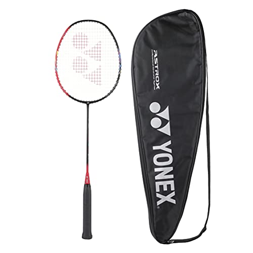 YONEX Graphit-Badmintonschläger Astrox Lite Serie, G4, 77 g, 13,6 kg Spannung - Astrox 01, Schwarz-Rot von YONEX