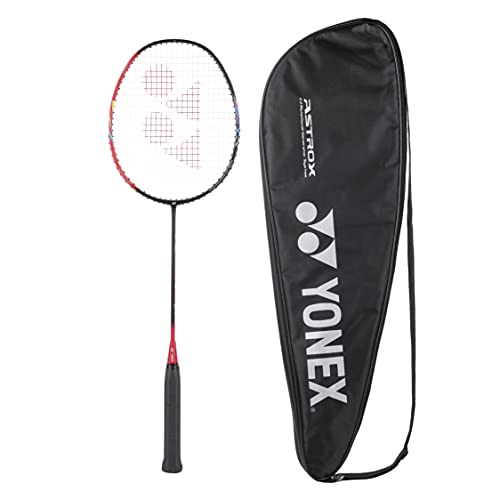 YONEX Graphit Badmintonschläger Astrox Lite Serie (G4, 77 g, 13,6 kg Spannung) (Astrox 01 Clear Black Red) von YONEX