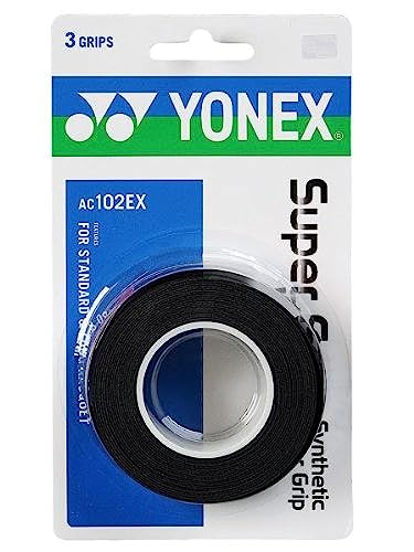 YONEX Griffband Super GRAP 3 Pack – Tennis, Badminton, Squash – Wahl der Farben, schwarz YONEX Griffband Super GRAP 3 Pack – Tennis, Badminton, Squash – Wahl der Farben, schwarz von YONEX