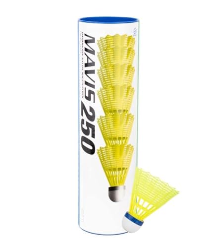 YONEX Mavis 250 Badmintonball gelb 6 Stück Nylonshuttle: Farbe:red/Fast YONEX Mavis 250 Badmintonball gelb 6 Stück Nylonshuttle: Farbe:red/Fast von YONEX
