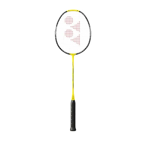 YONEX Nanofare 1000 Play Badmintonschläger | 4U 5G | Blitzgelb | Smash Speed | Medium Steif | Aero-Rahmen | explosives Sonic Flare System | Kopflicht | entwickelt von Japan von YONEX