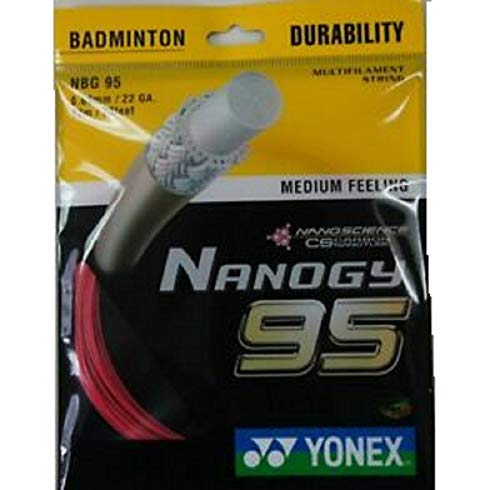 YONEX Nanogy 95 Badmintonsaiten, 0,69 mm, Rot YONEX Nanogy 95 Badmintonsaiten, 0,69 mm, Rot von YONEX