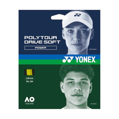 YONEX Poly Tour Drive Soft Tennissaiten, 1,25 mm, 16L GA, gelb YONEX Poly Tour Drive Soft Tennissaiten, 1,25 mm, 16L GA, gelb von YONEX