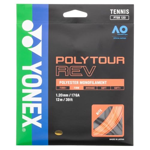 YONEX Poly Tour REV Einzelset 12 m, Farbe:Orange, Durchmesser:1.30 YONEX Poly Tour REV Einzelset 12 m, Farbe:Orange, Durchmesser:1.30 von YONEX