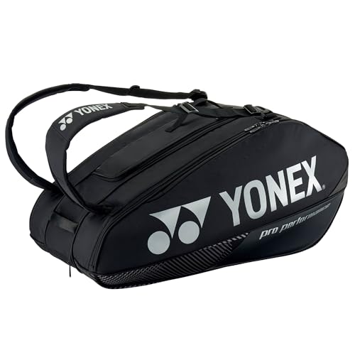 YONEX Racketbag Pro 92429 Modell 2024 schwarz - Black - Premium Badmintontasche - und Tennistasche, optimaler Schutz und Stil für Profis und Enthusiasten von YONEX
