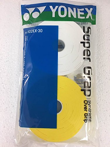 YONEX Super GRAP Schlägergriffe, Weiß, Gelb, 30 Stück von YONEX