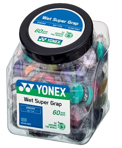 YONEX Super Grap, Tennis-Overgrip, 60-teiliges Eimer, verschiedene Farben YONEX Super Grap, Tennis-Overgrip, 60-teiliges Eimer, verschiedene Farben von YONEX