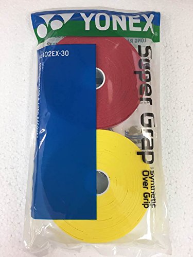 YONEX Super Grap Schlägergriffe, Rot, Gelb, 30 Stück YONEX Super Grap Schlägergriffe, Rot, Gelb, 30 Stück von YONEX