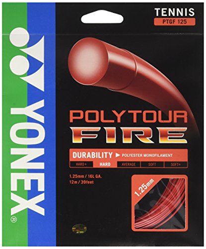 Yonex Unisex – Erwachsene Poly Tour Fire Tennis-Saite, rot, 1.2 mm Yonex Unisex – Erwachsene Poly Tour Fire Tennis-Saite, rot, 1.2 mm von YONEX