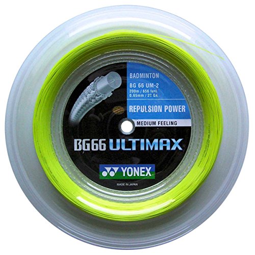 YONEX BG-66 Ultimax 200 m Rolle Badminton Schlager, Color- Yellow von YONEX