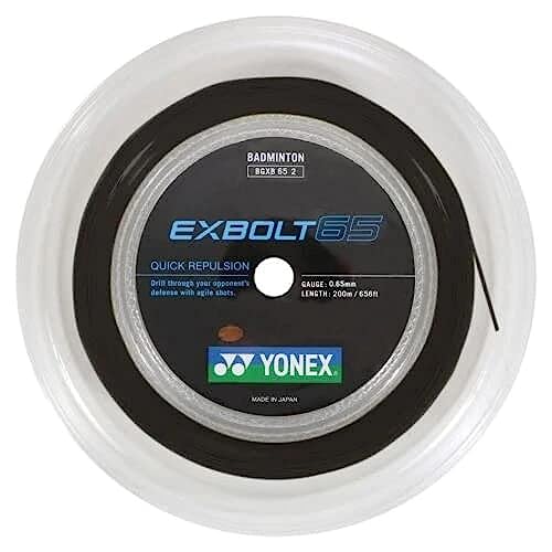 Yonex Exbolt 65 Badminton-Saite, 200 m Rolle, Schwarz Yonex Exbolt 65 Badminton-Saite, 200 m Rolle, Schwarz von YONEX