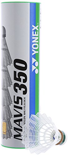 YONEX Mavis 350 Federbälle, Mittelrohr, Unisex_Erwachsene, Capuchon vert (weiß), 6 Stück YONEX Mavis 350 Federbälle, Mittelrohr, Unisex_Erwachsene, Capuchon vert (weiß), 6 Stück von YONEX