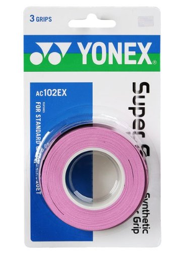 Yonex Super GRAP Overgrip Overgrip 3er Pack – Tennis, Badminton, Squash – verschiedene Farben, French Pink von YONEX
