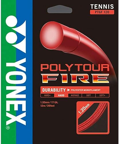 Yonex Unisex – Erwachsene Poly Tour Fire Tennis-Saite, rot, 1.2 mm/12 m Yonex Unisex – Erwachsene Poly Tour Fire Tennis-Saite, rot, 1.2 mm/12 m von YONEX
