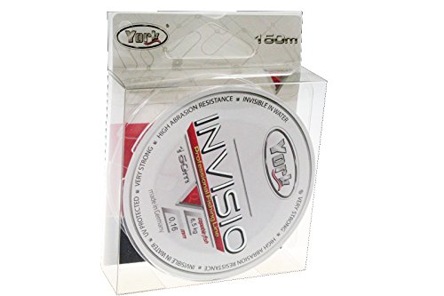 YORK Invisio Angelschnur 150m Spule 0,14mm-0,40mm Monofile Schnur Fluorocarbon beschichtet (0,02€/m) (0,16mm/6,5kg) von YORK Invisio