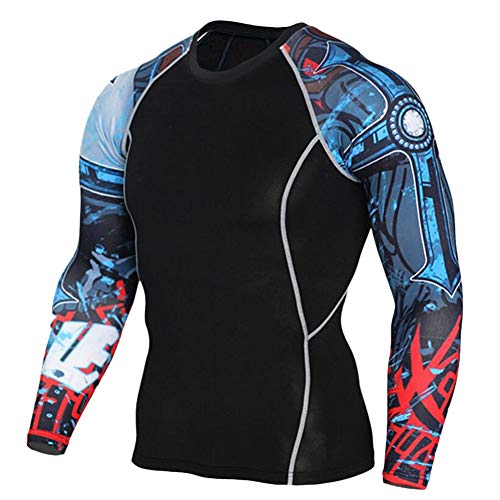 Herren Kompressions-Shirt Funktionsshirts Baselayer Langarm Athletic Quick Dry Fit Sport Tee Shirt T-Shirt Fitnessshirt Laufshirt,TC121,4XL Herren Kompressions-Shirt Funktionsshirts Baselayer Langarm Athletic Quick Dry Fit Sport Tee Shirt T-Shirt Fitnessshirt Laufshirt,TC121,4XL von YOUCAI